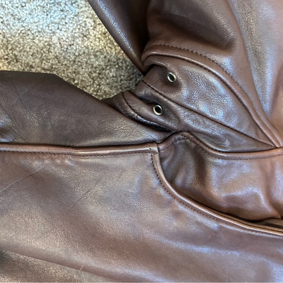 Vintage Banana Republic Leather Bomber jacket. 42. Stunning. 90’s. EUC. Heavy - Picture 7 of 15